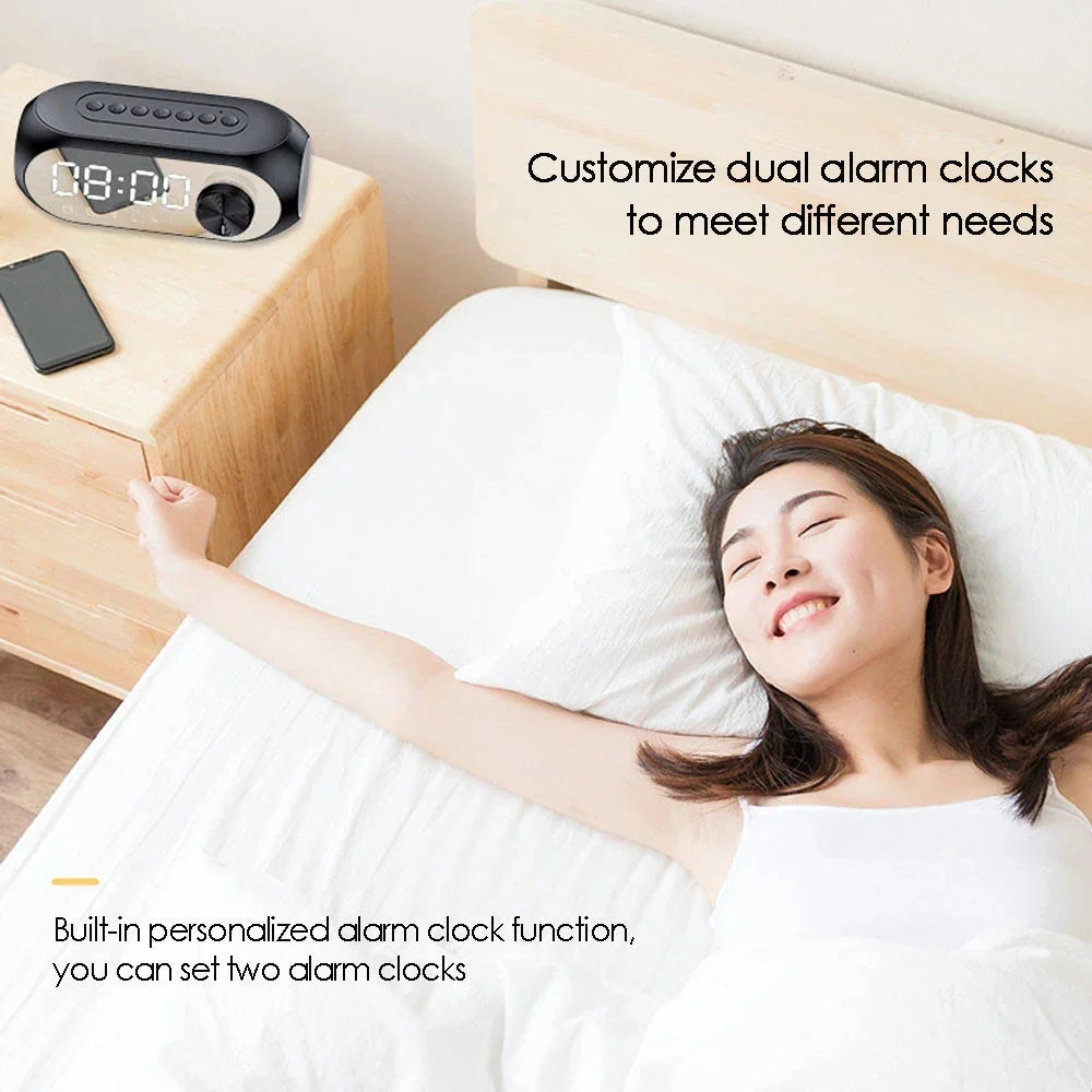 AyeBeau S8 Bluetooth Alarm Clock Speaker with FM Radio