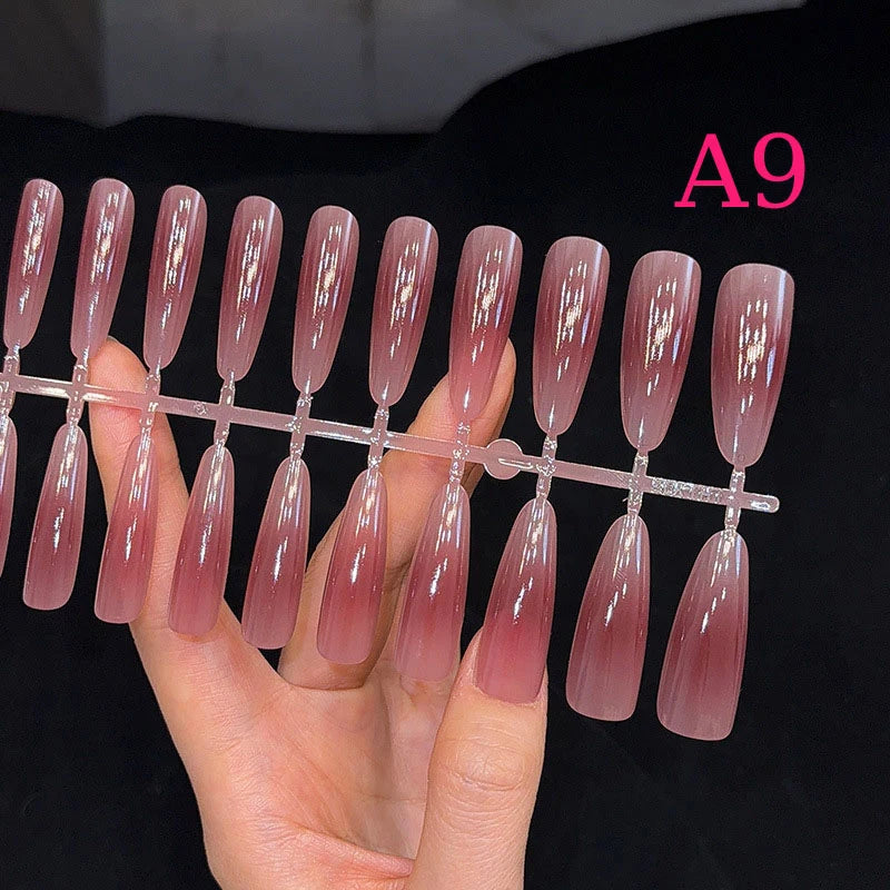 30Pcs Gradient Nude Color Fake Nail Press On Quick Extension Matte Wearable False Nails Natural Multi-Style Full Cover Nail Tips Peaceful Pleasures Health and Wellness A9
