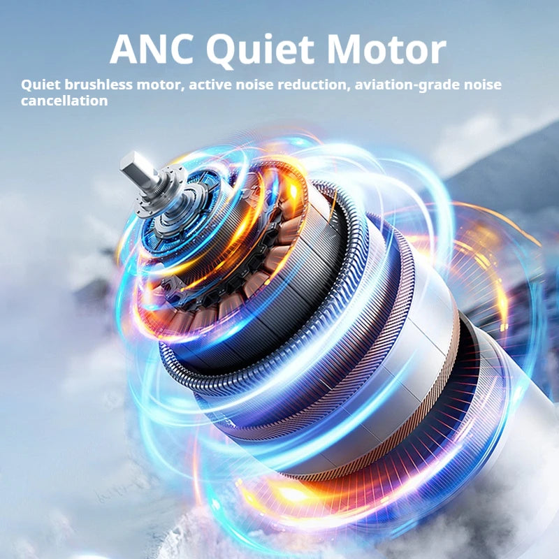 HOMEFISH Ice compress high-speed cooling fan handheld fans USB Rechargeable portable LED Digital Display Travel Camping Outdoor Peaceful Pleasures Health and Wellness