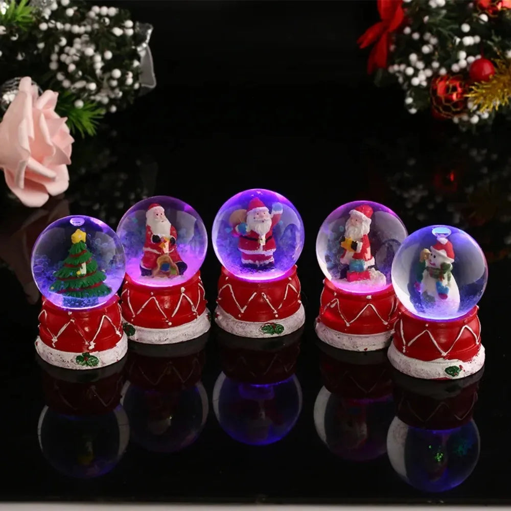 Christmas Luminous Crystal Ball Ornament | Resin Holiday Gift