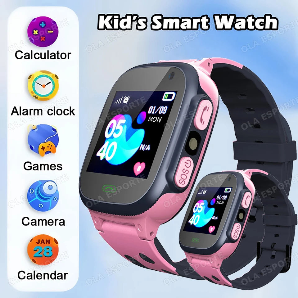 Kids Smart Watch Flashlighfor Children Real Time Positioning SOS Waterproof Video Call GPS Safety Footprint Tracker Watch 2026 Peaceful Pleasures Health and Wellness 2Pk