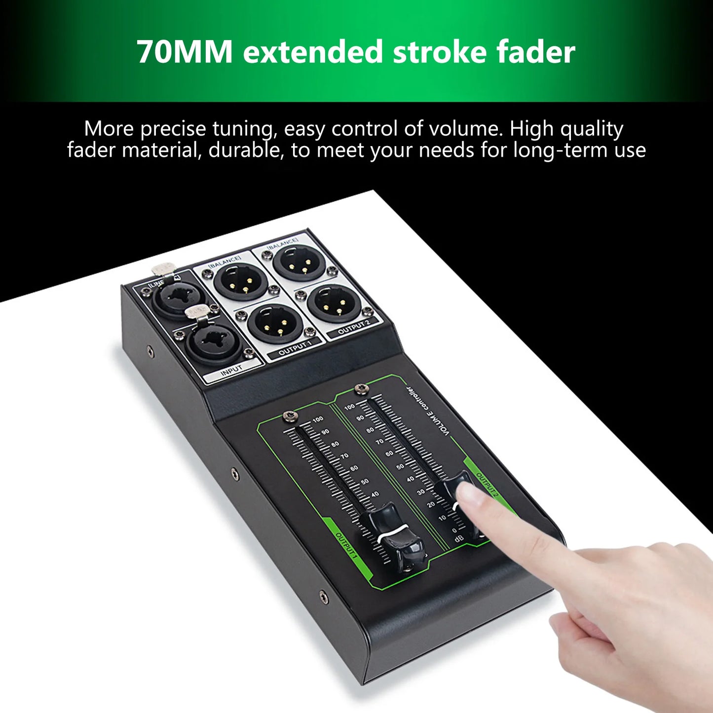 Metal Precise Sound Adjuster Plug Play Stereo XLR Input Output