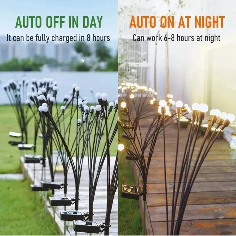Solar Wind Firefly LED Garden Stake Light | IP54 Waterproof
