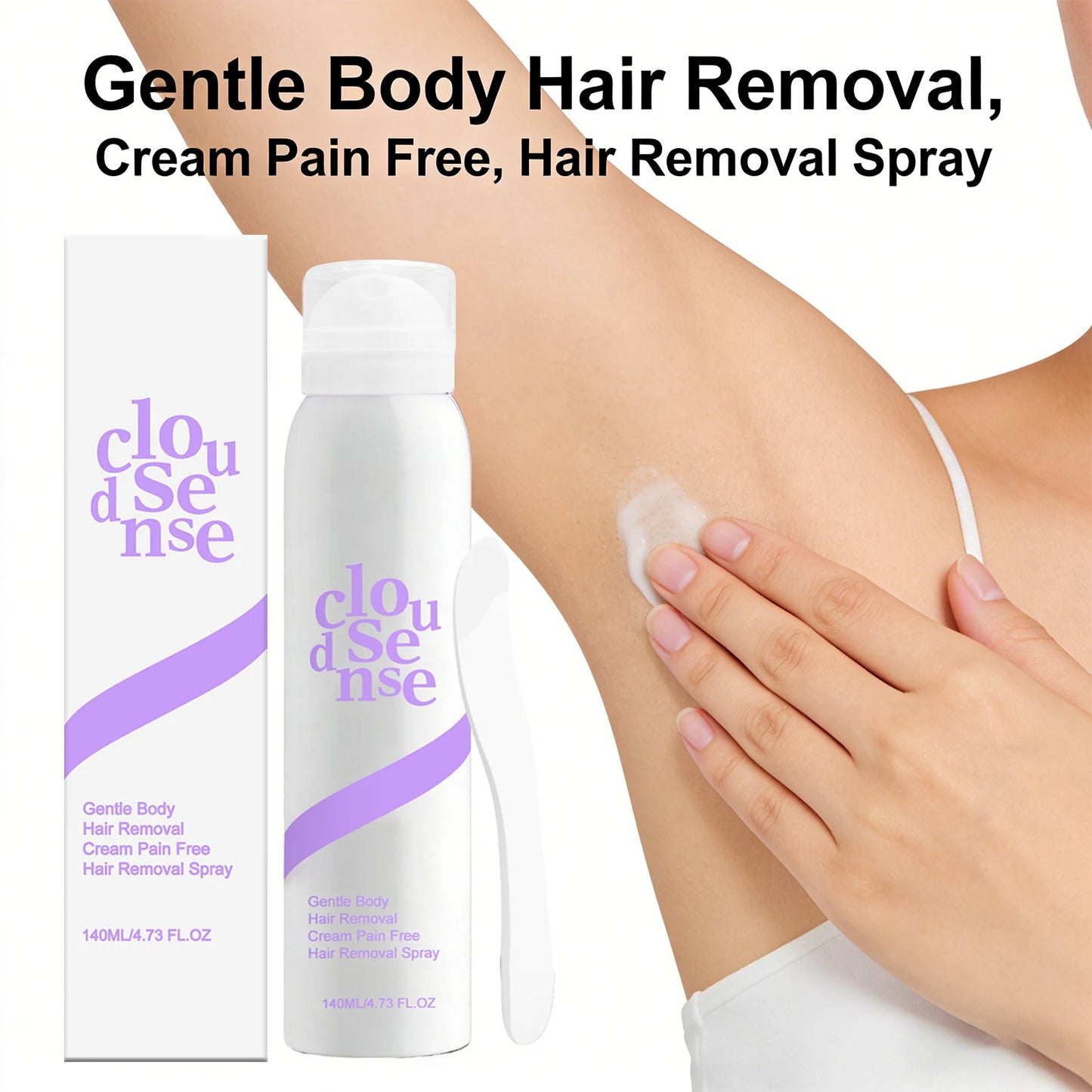 Mild Body Hair Removal Spray – Natural Plant Formula 140ml Hair Removal Spray Peaceful Pleasures Health and Wellness