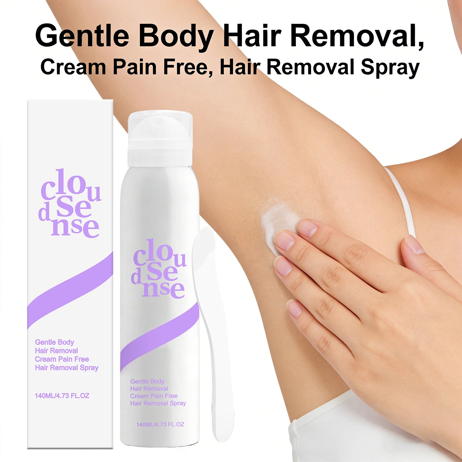 Mild Body Hair Removal Spray – Natural Plant Formula 140ml Hair Removal Spray Peaceful Pleasures Health and Wellness