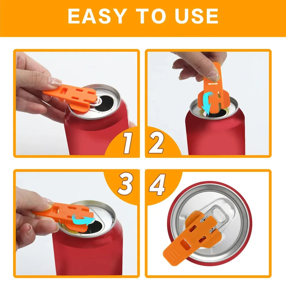Simple Portable Bottle Opener Reusable Easy Can Opener Sealed Drink Beer Cola Opener Lid Remover Kitchen Supplies Camping Tools Peaceful Pleasures Health and Wellness
