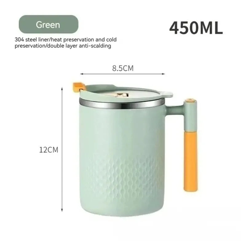 15oz Stainless Steel Double Wall Coffee & Tea Mug – 450ml Insulated Cup for Home, Office & Travel