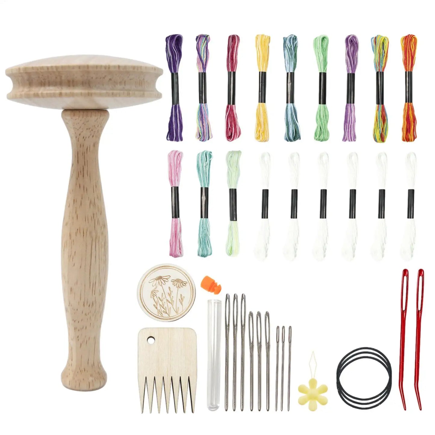 Sock Darning Kit – Wooden Mushroom Sewing Repair Tool Set