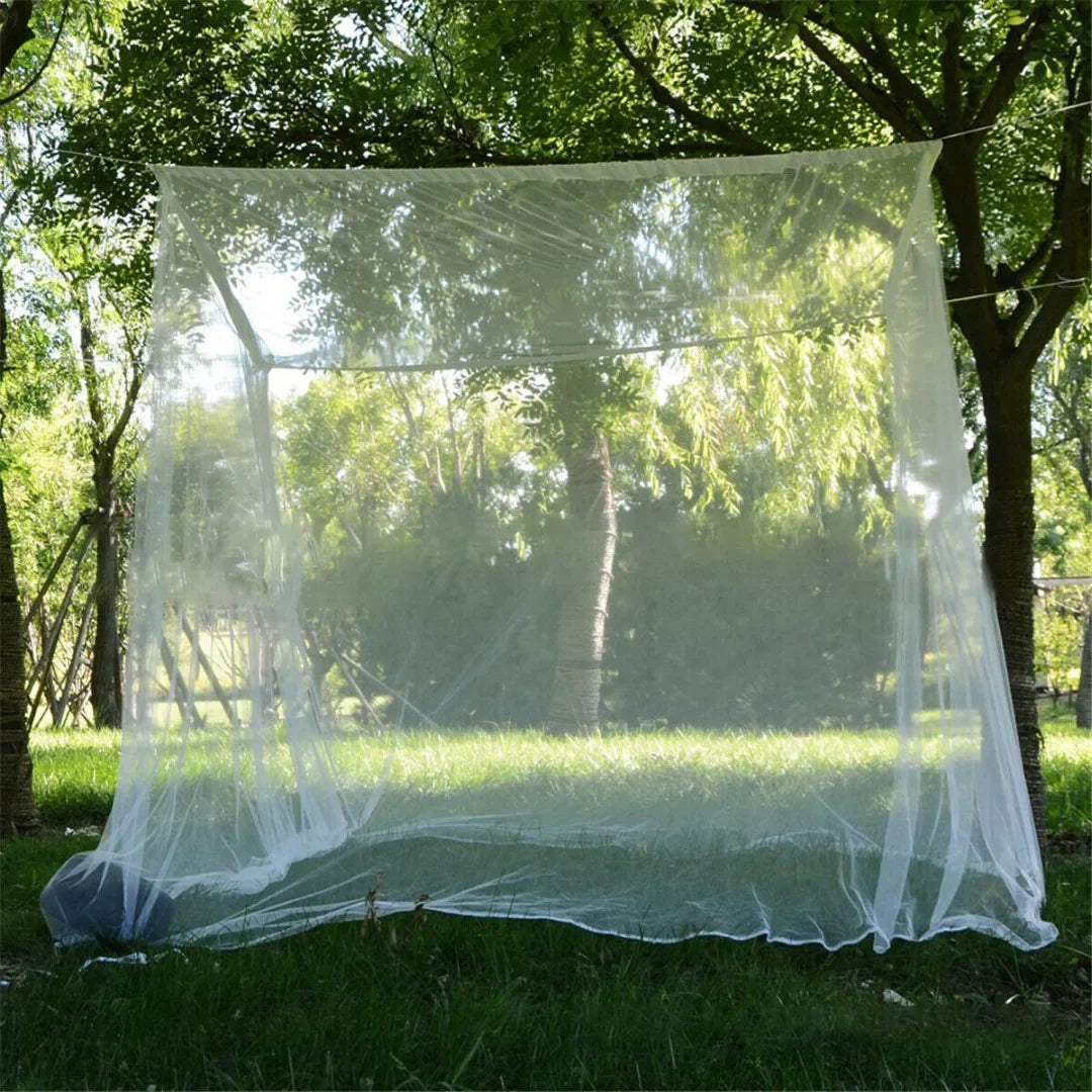 Large Square Outdoor Mosquito Net Portable Insect Proof Tent for Camping Travel King Bed Decorative Net Peaceful Pleasures Health and Wellness Mosquito Net White 200x200x220 cm- L