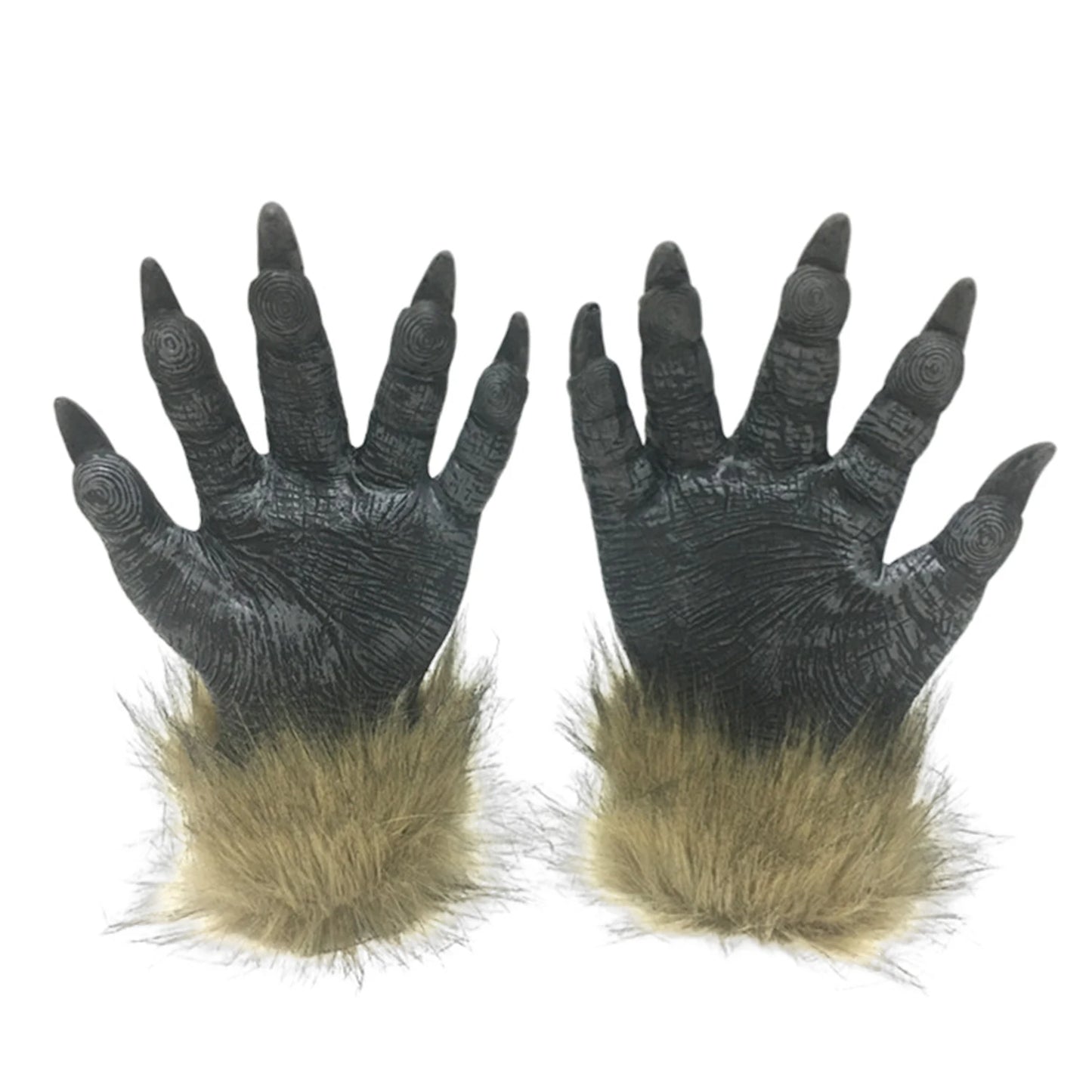 Halloween Theme Wolf Gloves and Mask Halloween Wolf Cosplay Costume Props for Holiday Birthday Gift Peaceful Pleasures Health and Wellness Gloves