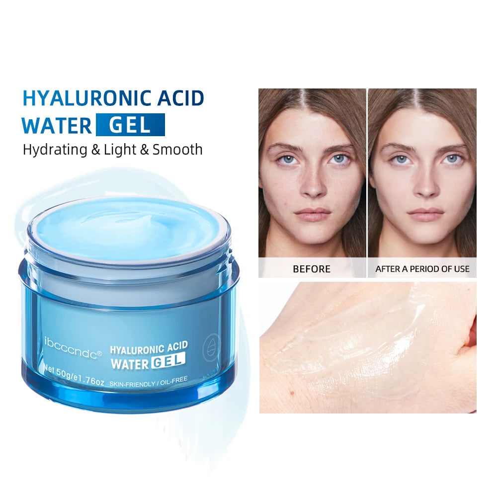 Hyaluronic Acid Hydrating Water Gel/Moisturizing Facial Cream Daily Face Moisturizer for Dry Skin Improve Dryness 50g Peaceful Pleasures Health and Wellness