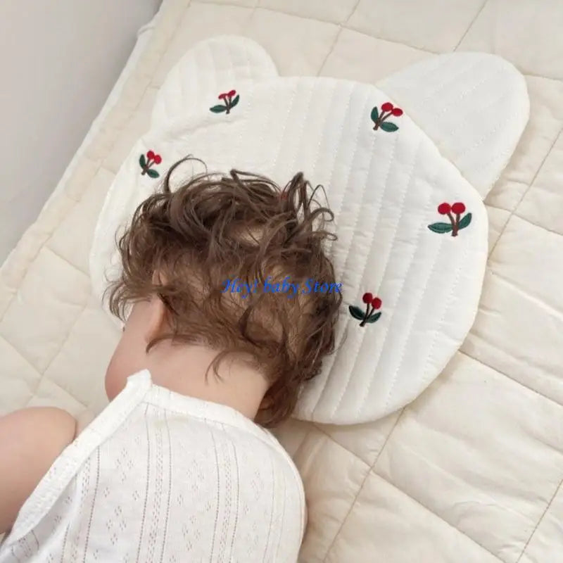 Cartoon Flower Baby Pillow – Soft Cotton Headrest for 0–6 Years