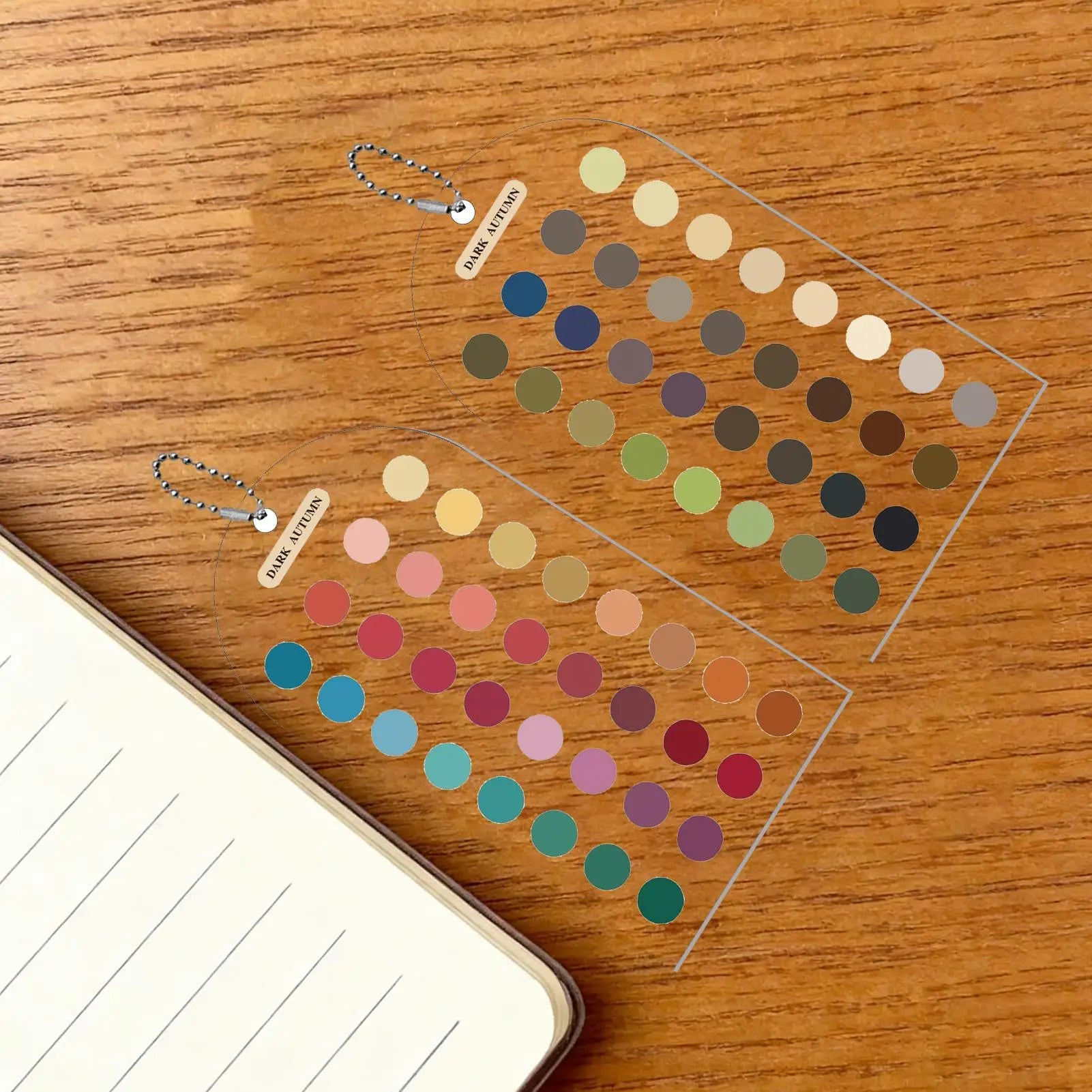 Color Analysis Cards – Double-Sided Acrylic Seasonal Palette 2pc Color Analysis Tool Peaceful Pleasures Health and Wellness