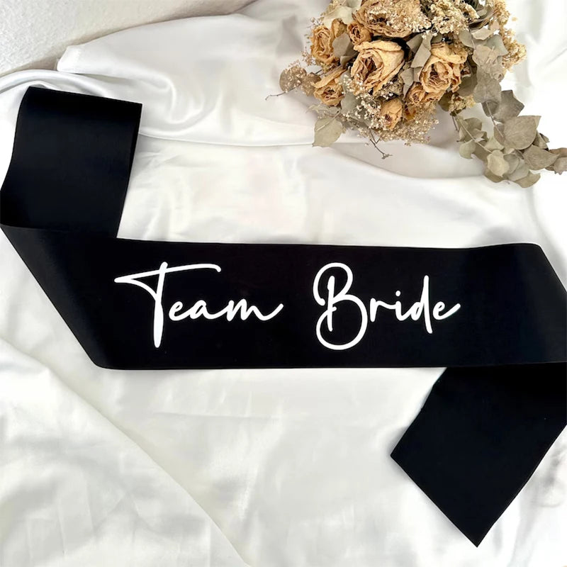 Bride to Be Sash Set | Bachelorette & Bridal Party Sashes Bridal Party Sash Peaceful Pleasures Health and Wellness team bride