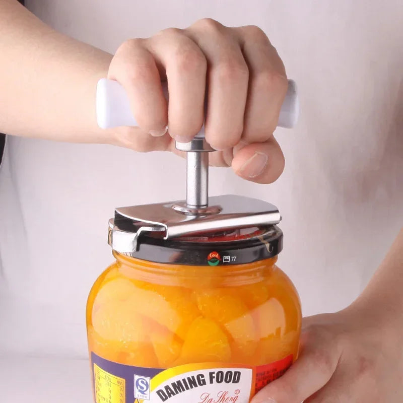 Adjustable Multi-function Bottle Cap Opener Stainless Steel Lids Off Jar Opener Labor-saving Screw Can Opener for Kitchen Gadget Peaceful Pleasures Health and Wellness