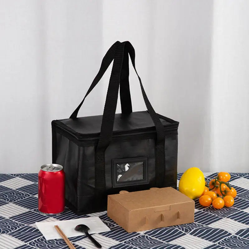 Large Insulated Lunch Bag with Aluminum Foil Waterproof Material Thermal Cooler Tote for Food Delivery and Picnics Peaceful Pleasures Health and Wellness