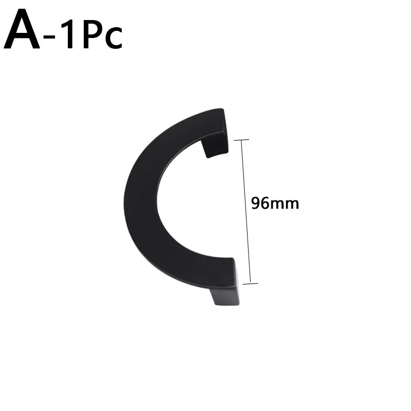 Modern Semi-Circular Zinc Alloy Cabinet Drawer Pull Handle