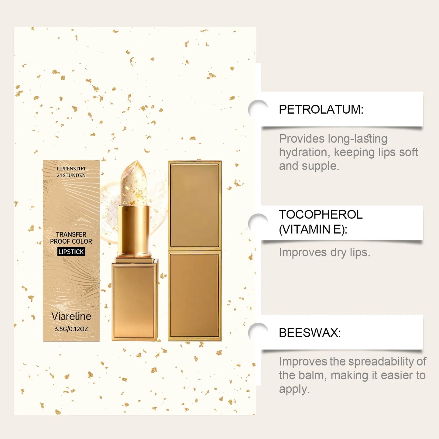Gold Leaf Color-Changing Lip Balm | Hydrating Natural Tint