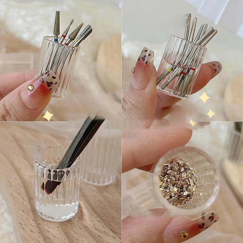 Crystal Glass Dappen Dish Nail Cup | Acrylic Liquid Bowl