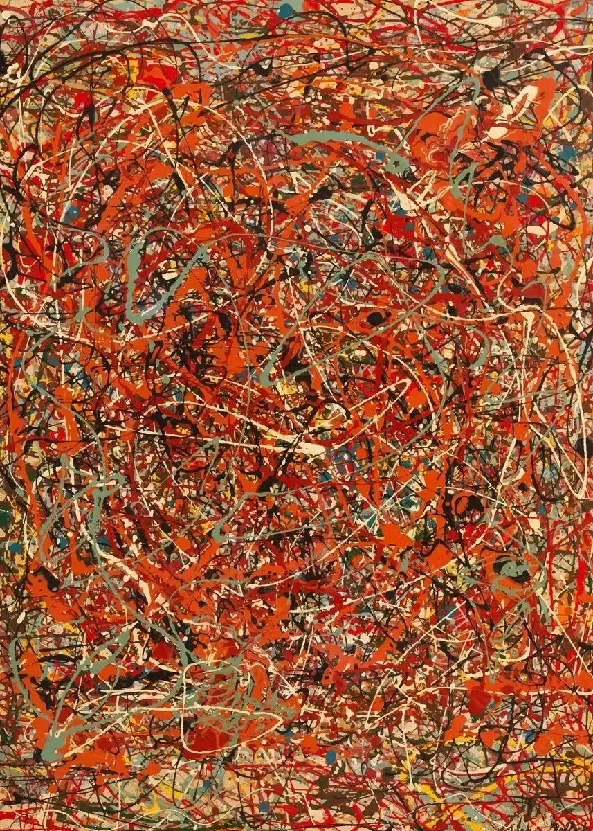 Jackson Pollock Abstract Oil Paintings on Canvas Famous Art Prints for Living Room Wall Decor Modern Art Posters Peaceful Pleasures Health and Wellness
