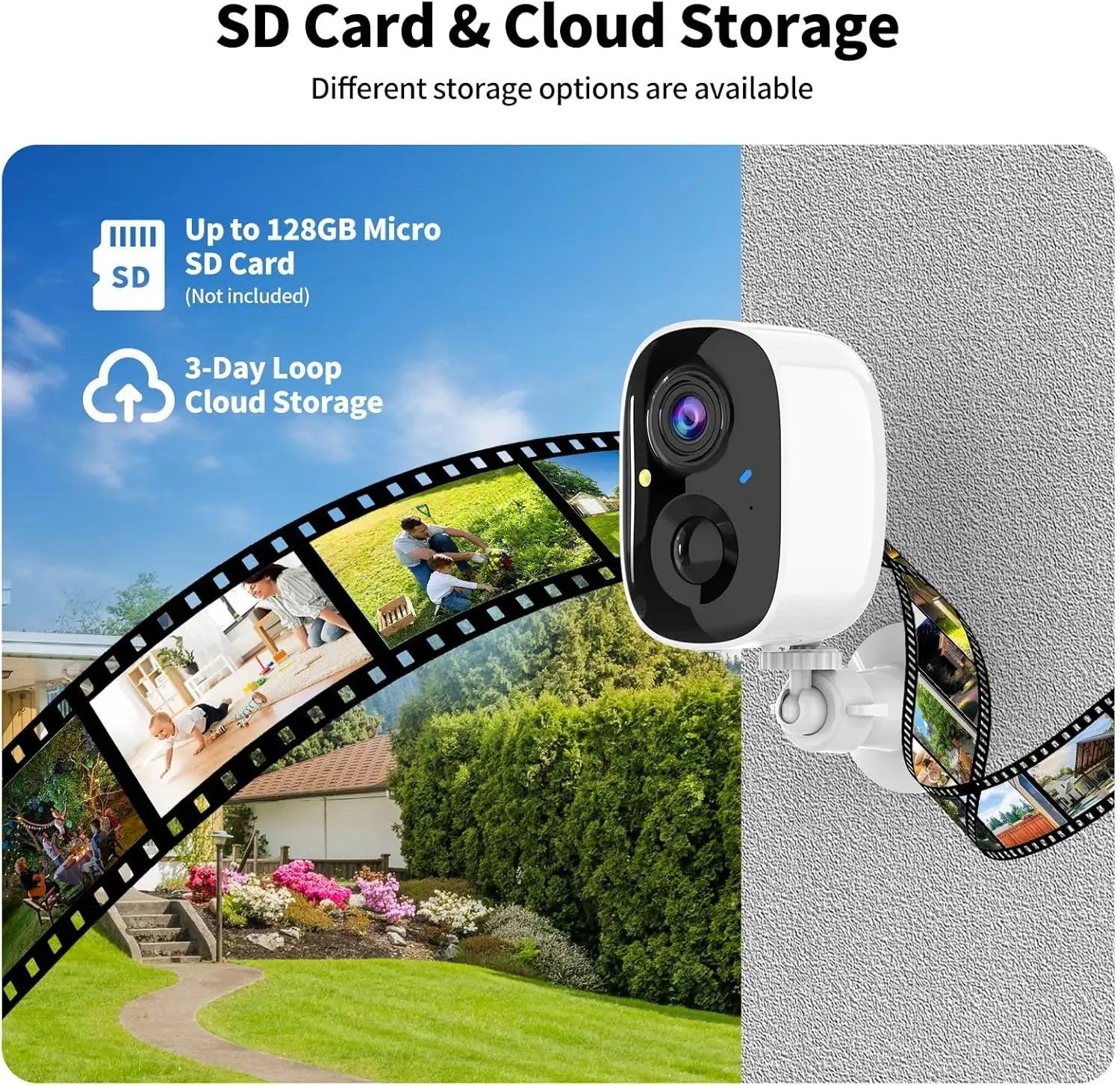 Wireless Outdoor Security Camera 2K, AI Motion Detection, Color Night Vision, Spotlight Alarm, SD/Cloud Storage, 2-Pack Peaceful Pleasures Health and Wellness
