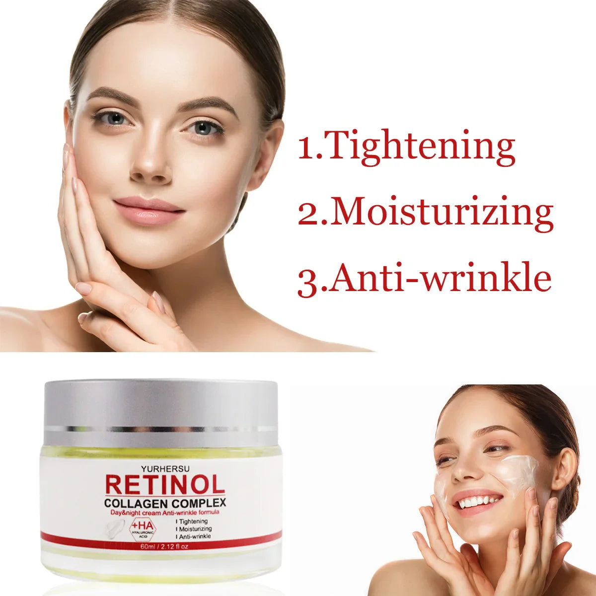 YURHERSU Retinol Face Cream – Firming, Anti-Aging & Hydration