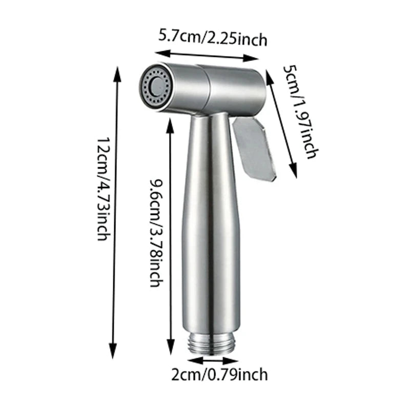 Stainless Steel Handheld Bidet Sprayer | Toilet Spray Gun