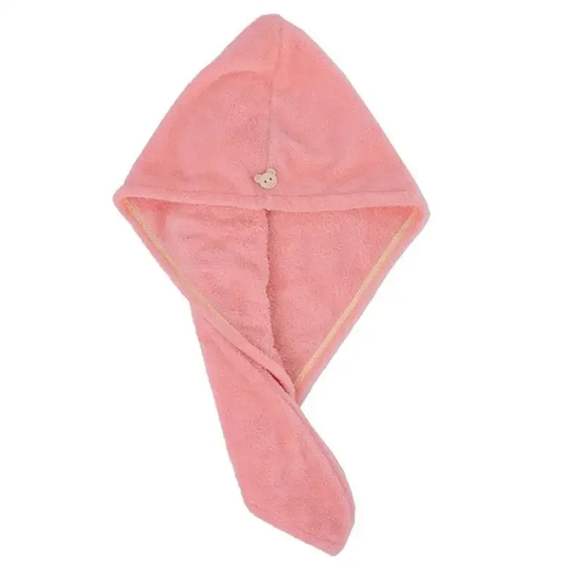 Women's Quick-Dry Microfiber Hair Towel Turban Wrap Hair Towel Turban Peaceful Pleasures Health and Wellness Pink 1pc