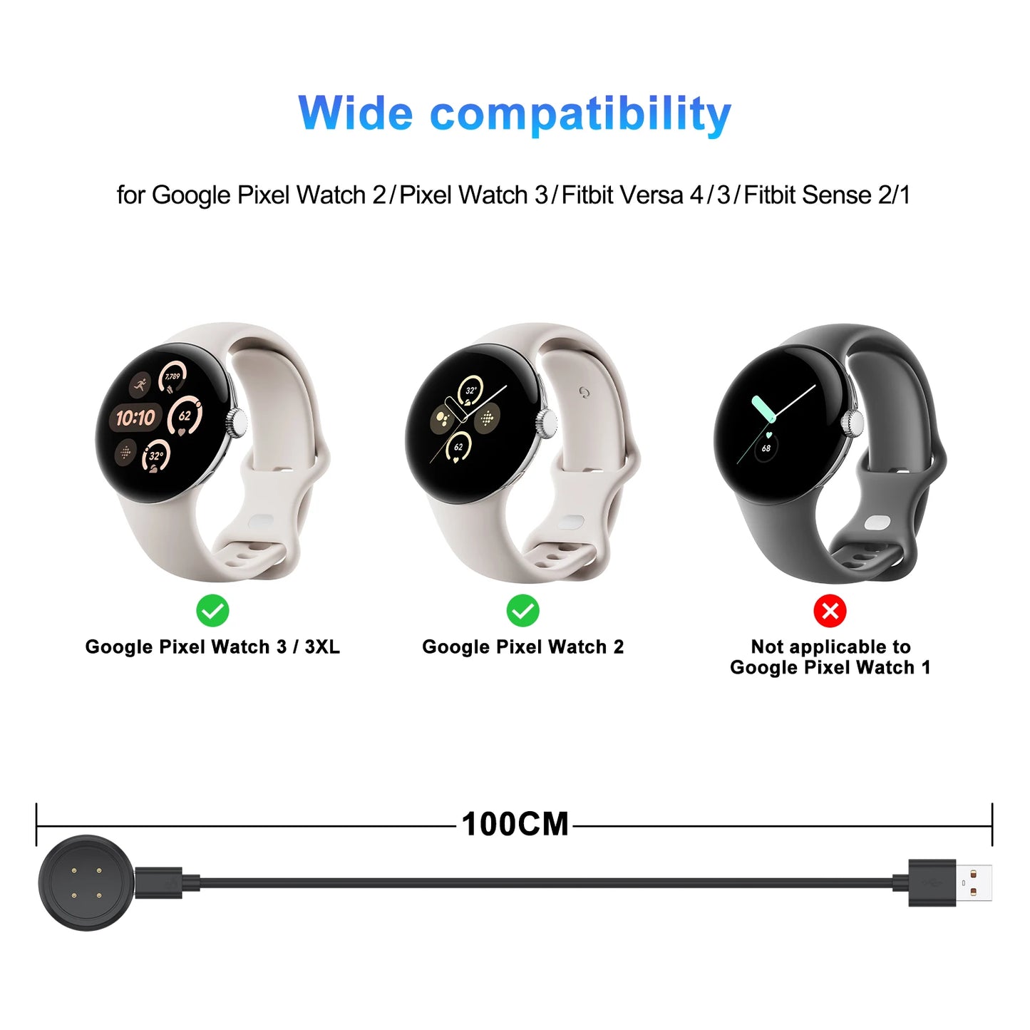 Hight Quality Charging Dock For Google Pixel Watch 3/3XL/2 Fast Charging Dock Holder With Lanyard For Google Pixel Watch 3 Peaceful Pleasures Health and Wellness