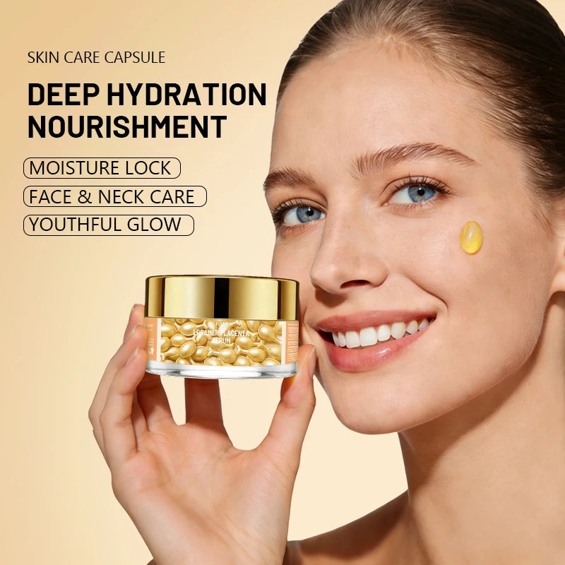 30 /60/120 Capsules Vitamin E Face Deep Moisturizing Capsule Essence, Hydrates and Smooths Skin, Deep Hydration Reduce dullness Peaceful Pleasures Health and Wellness