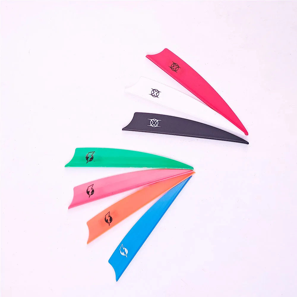 50 Archery BOLT Fletching Vane Crossbow Arrow Feather DIY Hunting