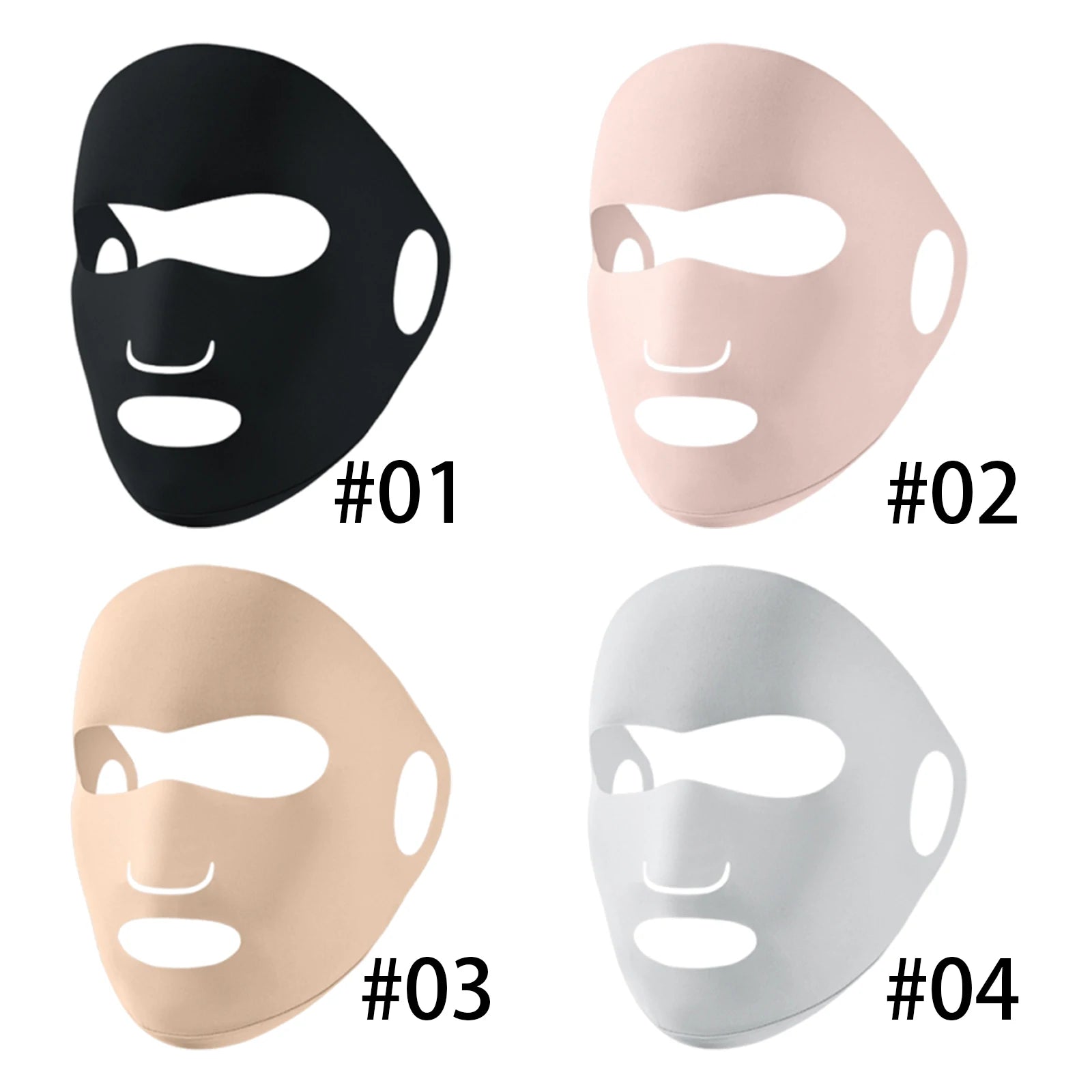 Full Facial Sunscreen Mask Breathable UV Protection Ice Silk Mask Ear-Hanging Open Nose Masking for Spring Summer Outdoor Peaceful Pleasures Health and Wellness