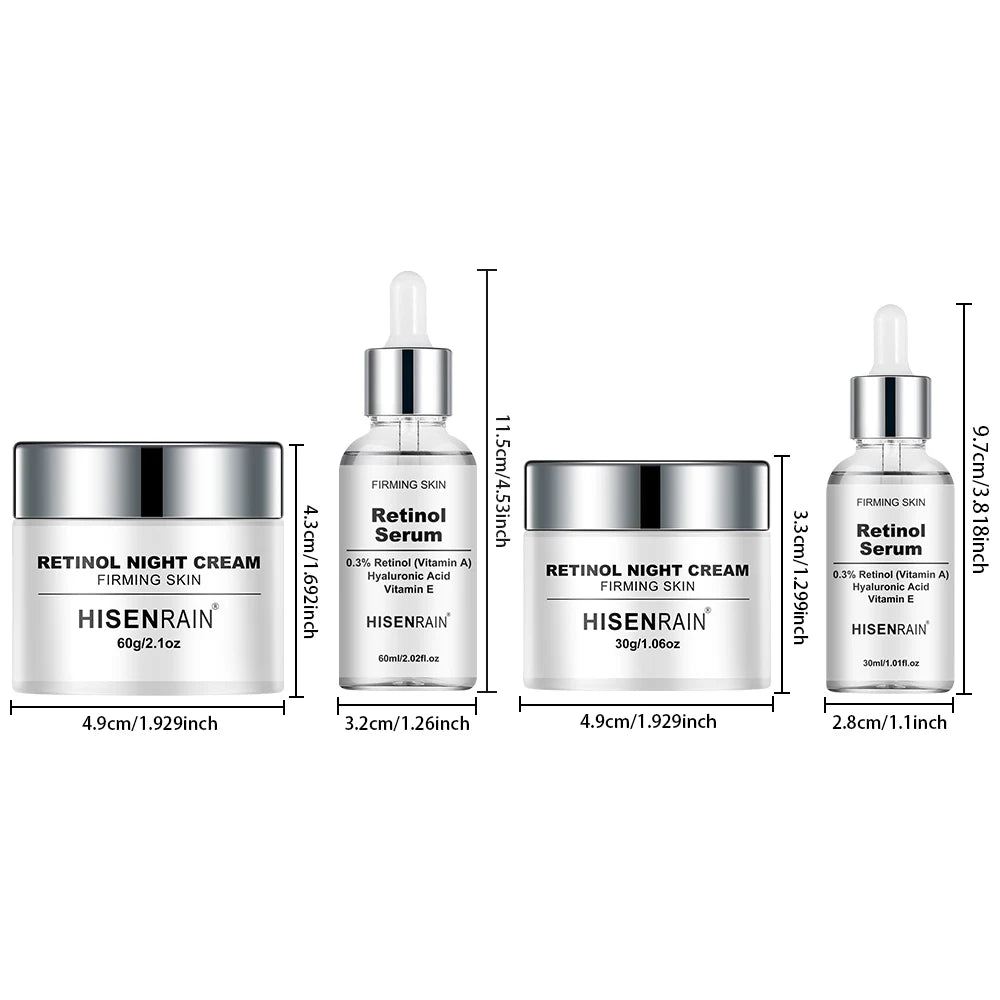 SUYARUN Retinol Gel Cream And Serum Set Anti-Aging Moisturizing Brightening Facial Skincare Treatment. Peaceful Pleasures Health and Wellness