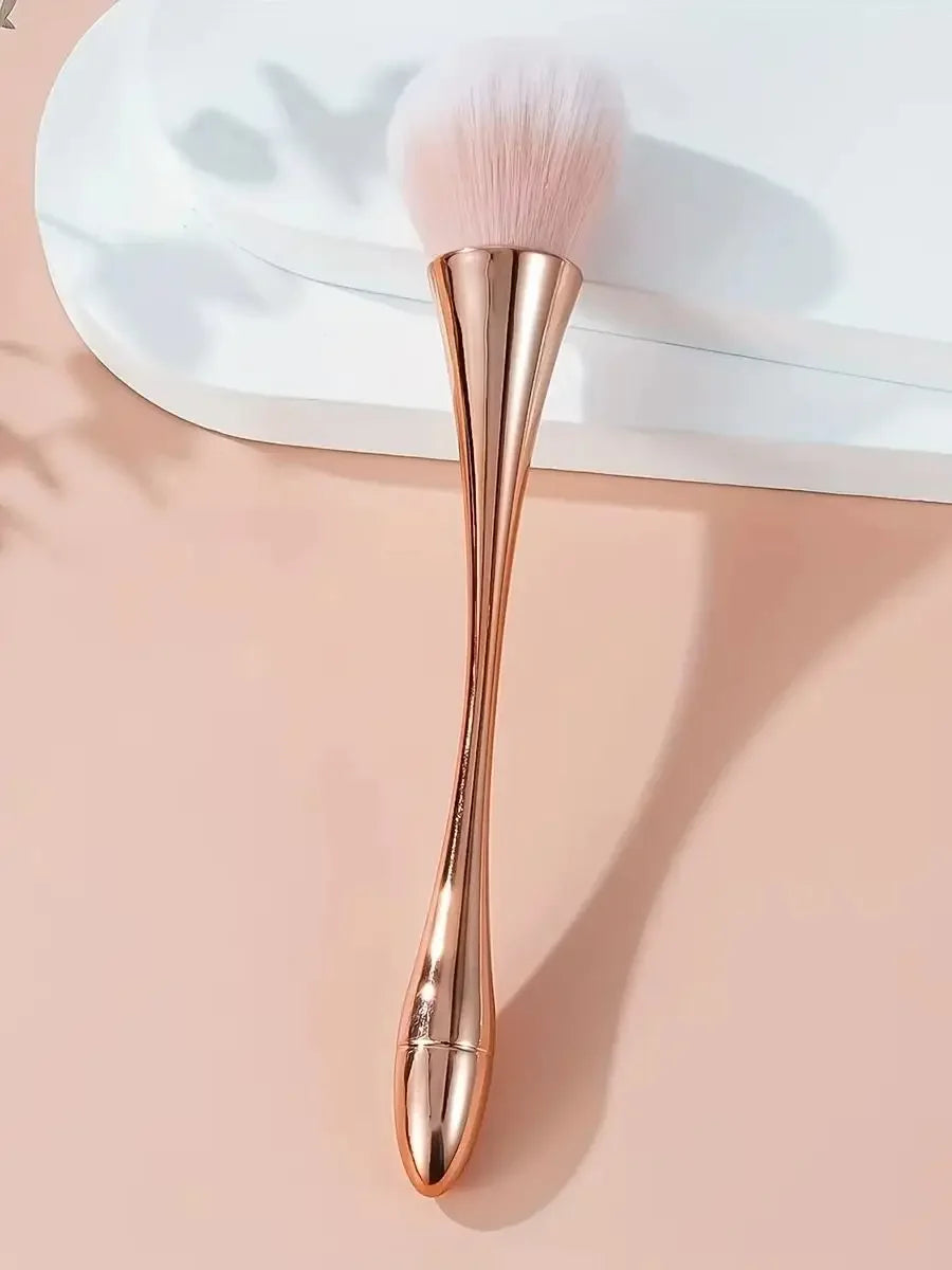 Rose Gold Fan Makeup Brush – Powder, Highlight & Blush Fan Makeup Brush Peaceful Pleasures Health and Wellness 1PC Rose Gold