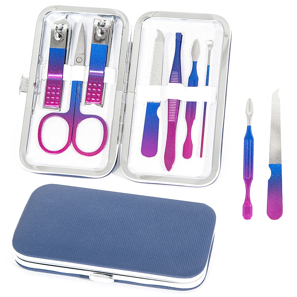 Nail Clipper Set, 7 Pcs Toenail Clippers, Stainless Steel Fingernail Clipper, and PU Leather Manicure Set, Gift Ideas Peaceful Pleasures Health and Wellness