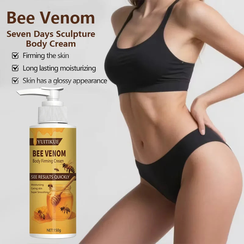Bee Venom Body Firming Cream 150g - 7 Day Sculpting Results, Firms & Moisturizes Arms Waist Legs, Glossy Skin Peaceful Pleasures Health and Wellness