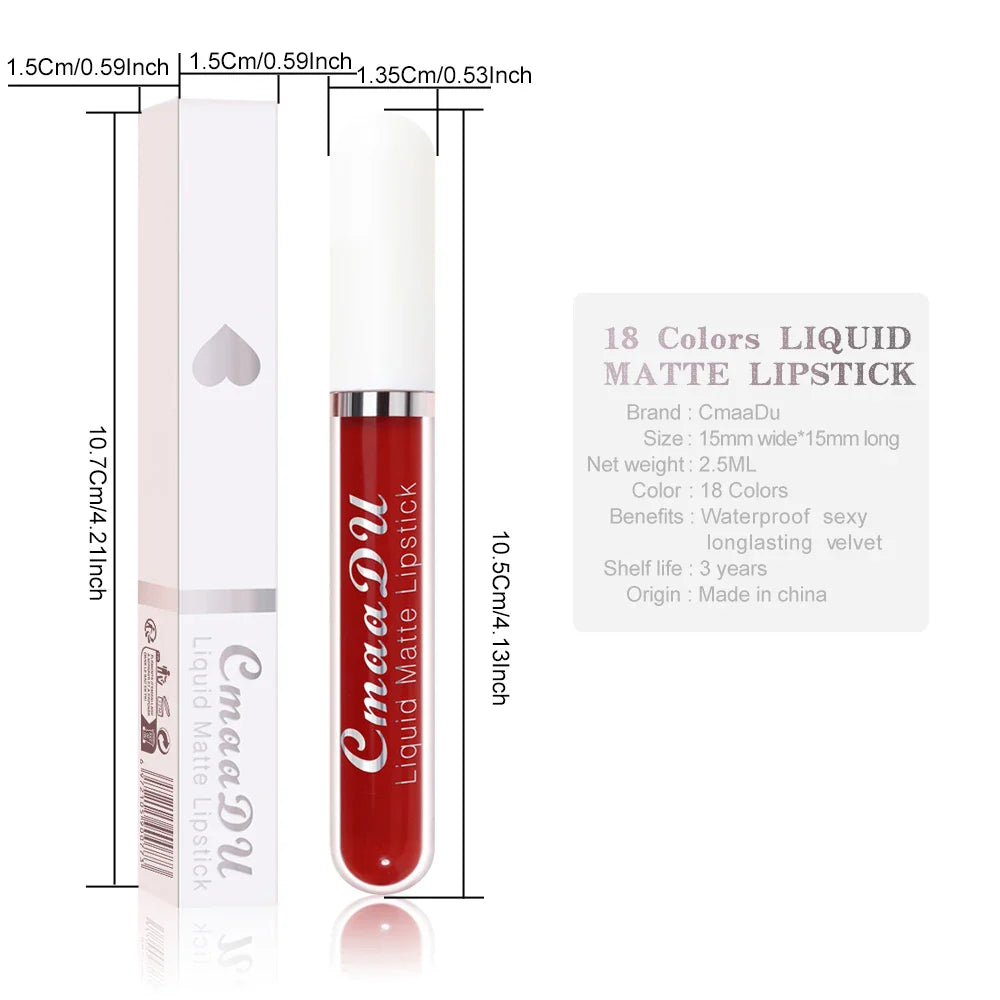 Cmaadu Matte Lipstick – Waterproof Long-Lasting Lip Color