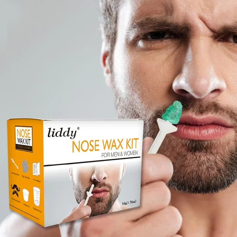 Wax BeanPortable Painless Nose Wax Kit for Men & Women Nose Hair Removal Wax Set Paper-Free Nose Hair Beans Cleaning Kit Peaceful Pleasures Health and Wellness As shown China Mainland