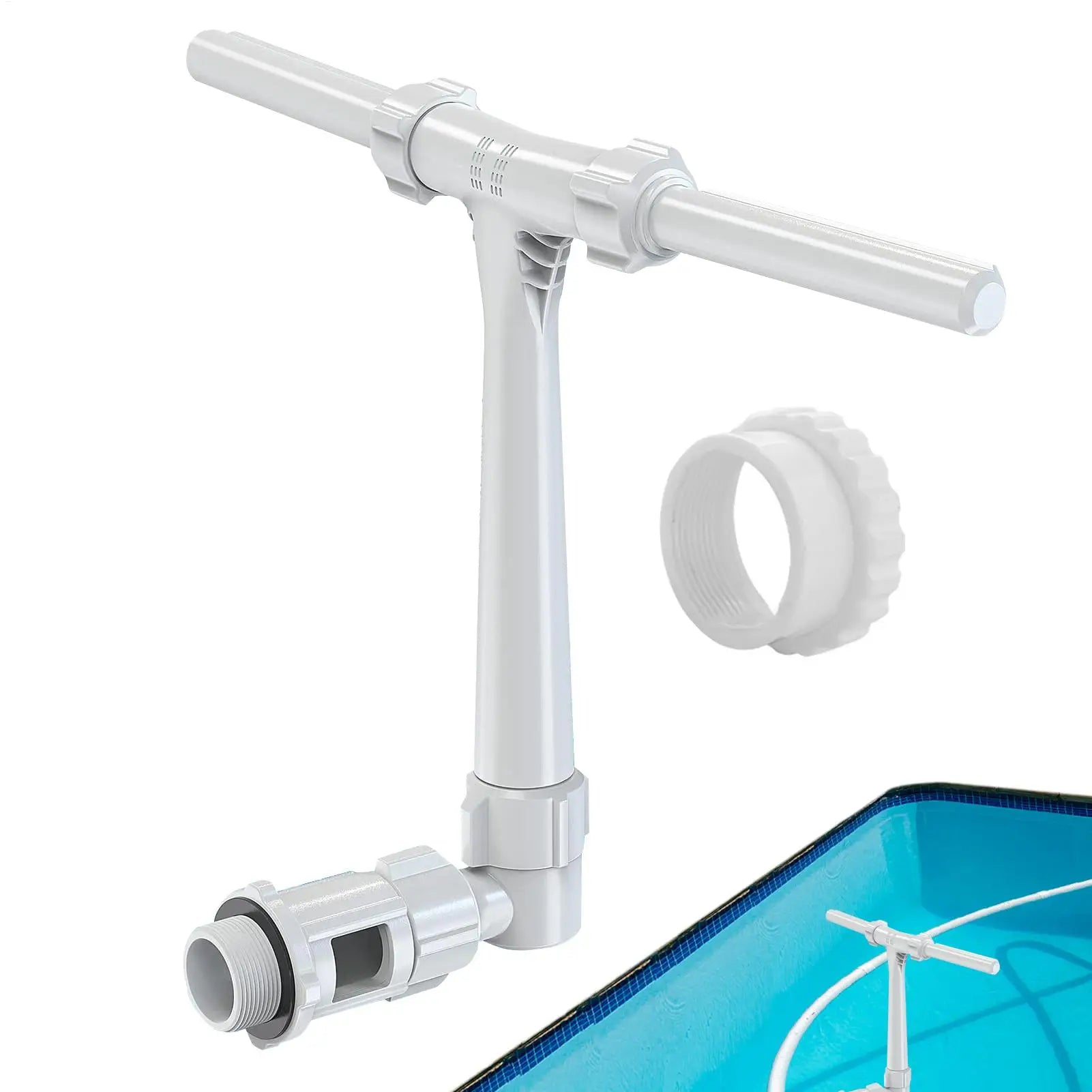 Swimming Pool Spa Sprinkler 360Degree Adjustable Water Fountain Sprinkler Double Head Fountain Swimming Pool Sprinkler Accessory Peaceful Pleasures Health and Wellness Default Title