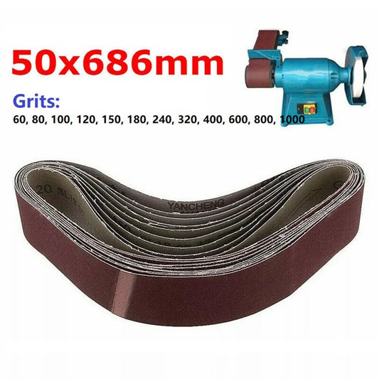 686 Abrasive Belt Aluminum Oxide Sanding Belts 80-1000 Grits Sander Peaceful Pleasures Health and Wellness 240