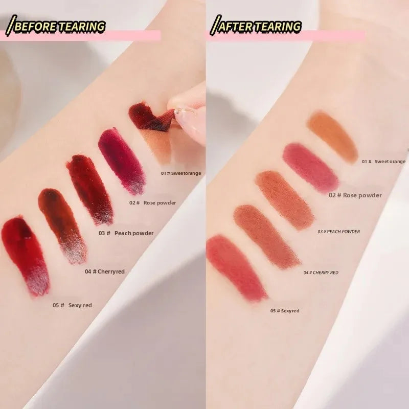OCHEAL Peel-Off Liquid Lip Gloss – Matte Velvet, Waterproof