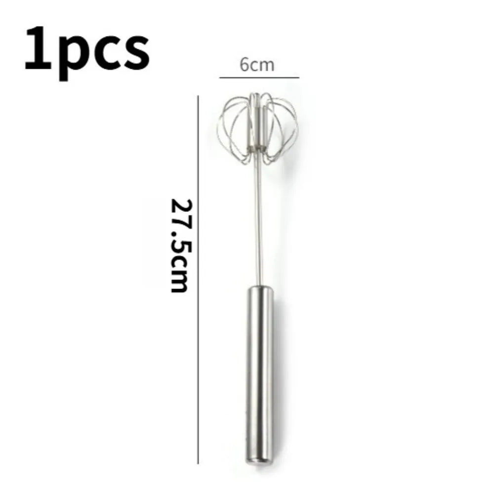 Semi-Automatic Stainless Steel Hand Whisk & Egg Beater
