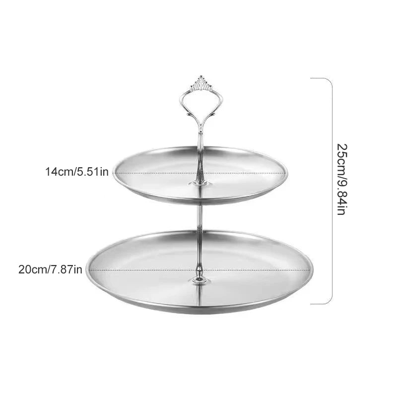 Stainless Steel Tiered Cake & Dessert Stand – 2 or 3 Layer