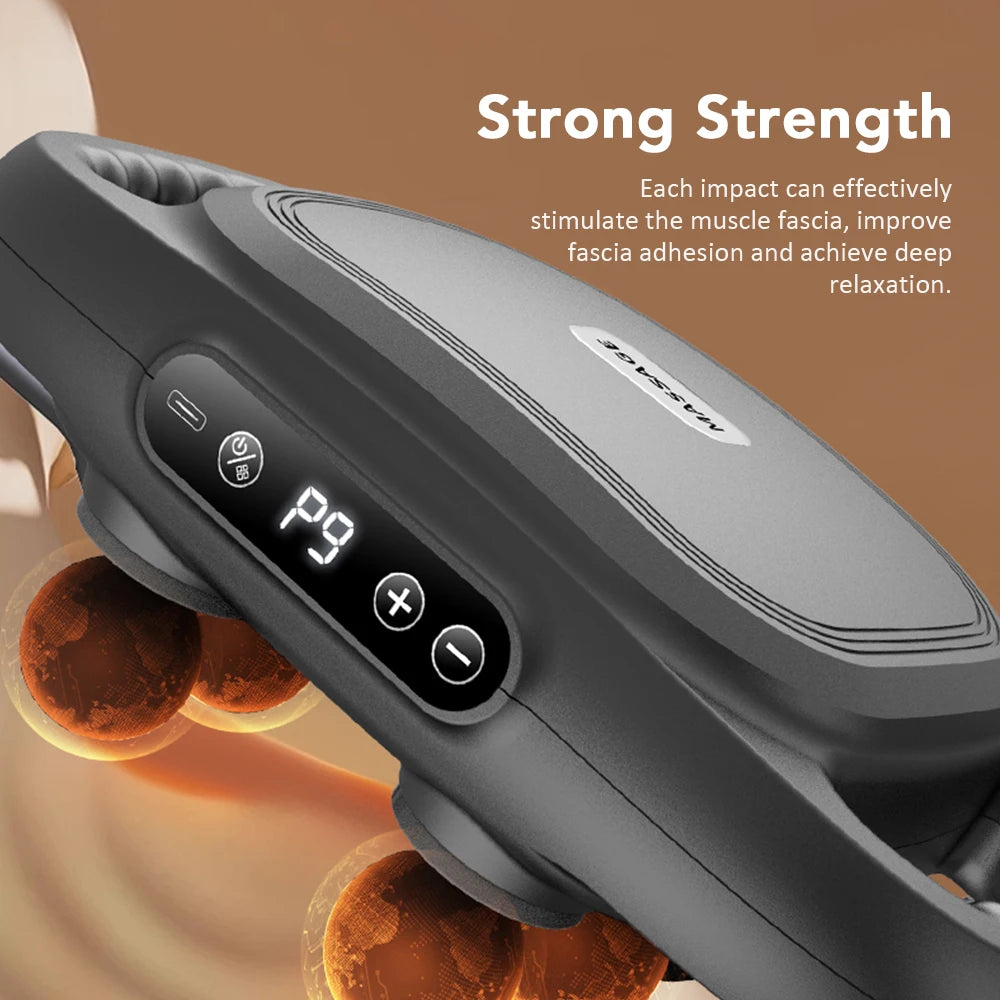 Six Heads Fascia Gun High Frequency Deep Tissue Vibration Muscle Relaxation Neck Waist Massage Professional Fitness Exercise Peaceful Pleasures Health and Wellness