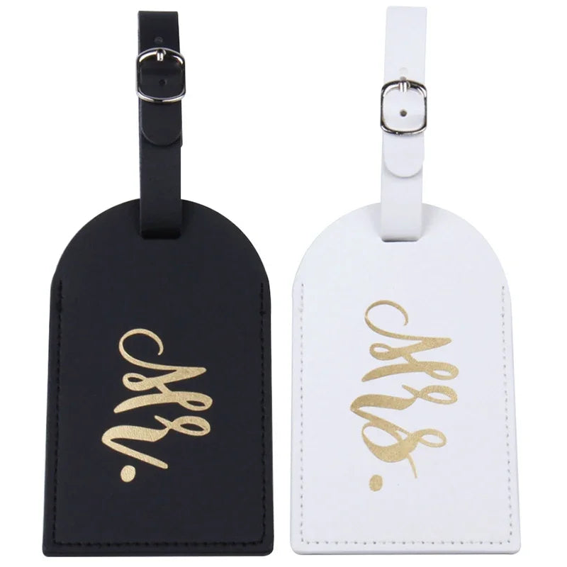 Mr & Mrs Leather Luggage Tags | Wedding & Honeymoon Gift
