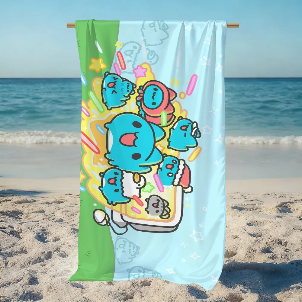 Bugcat Capoo Anime Beach Towel – Quick Dry, Soft, 11 Sizes Anime Beach Towel Peaceful Pleasures Health and Wellness