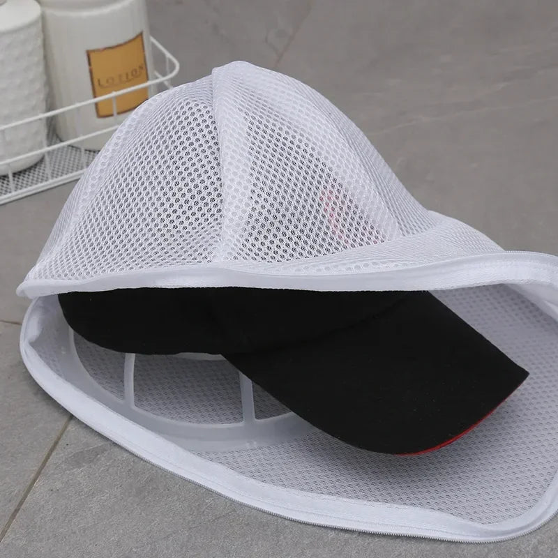 Washing Machine Hat Wash Protector Cap Cleaner Laundry Bag Small Clothes Wash Bag Anti-Deformation Mesh Organizer Zip Bags Peaceful Pleasures Health and Wellness