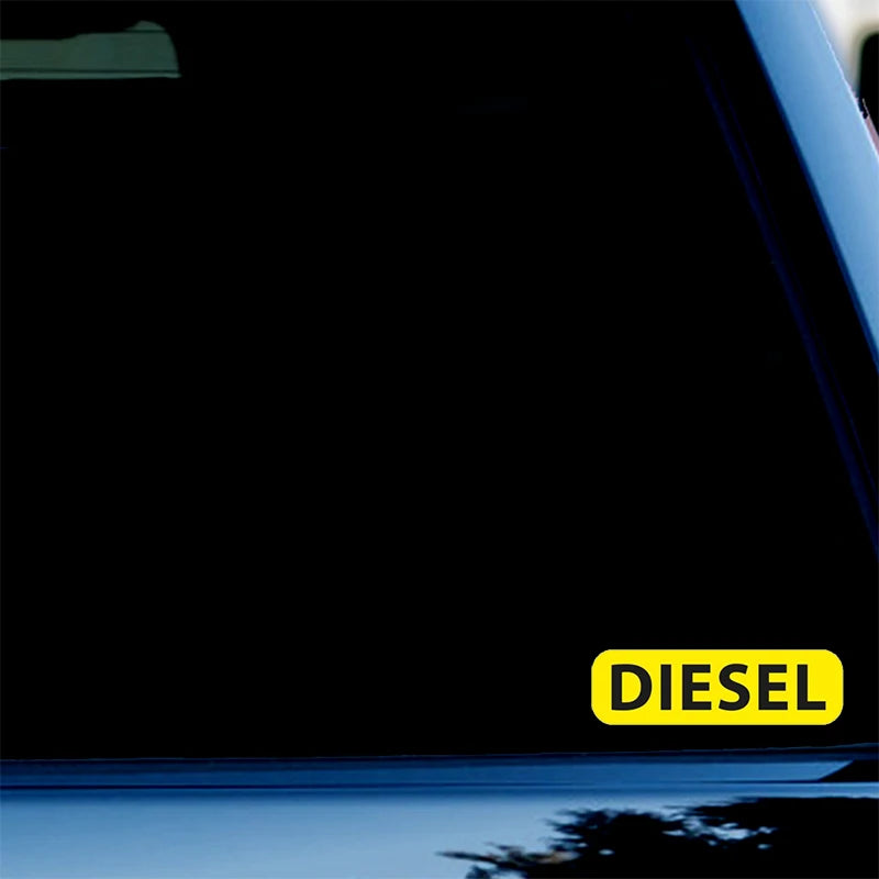 4pcs 6cm x 1.7cm Sticker Set Diesel Sign Warning Warning Car Sticker Peaceful Pleasures Health and Wellness