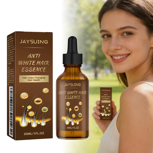 Jaysuing Hair Care Serum Anti Grey Repair Natural Color Smoothing Hairs Deep Nourishing Easy Absorb Daily Hair Care Essence Oil Peaceful Pleasures Health and Wellness 30ml Boxed X 2PCS