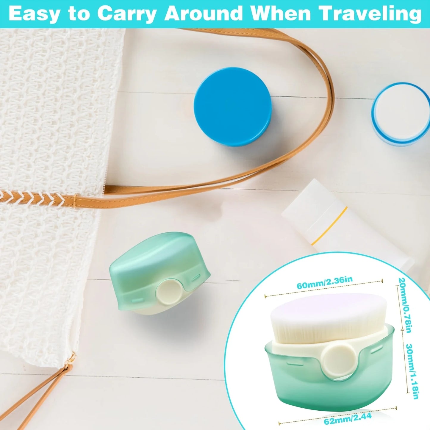 Sunscreen Application Brushes with Protective Cover,Designed for Applying Sunblock Lotion,Ideal for Outdoor Travel And Beach Use Peaceful Pleasures Health and Wellness